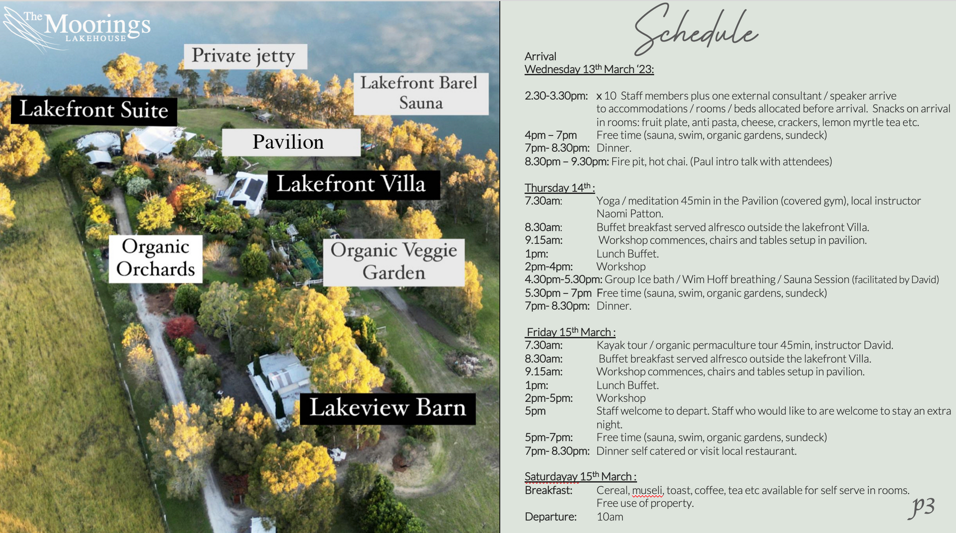 A map showing the location of a lakeview house