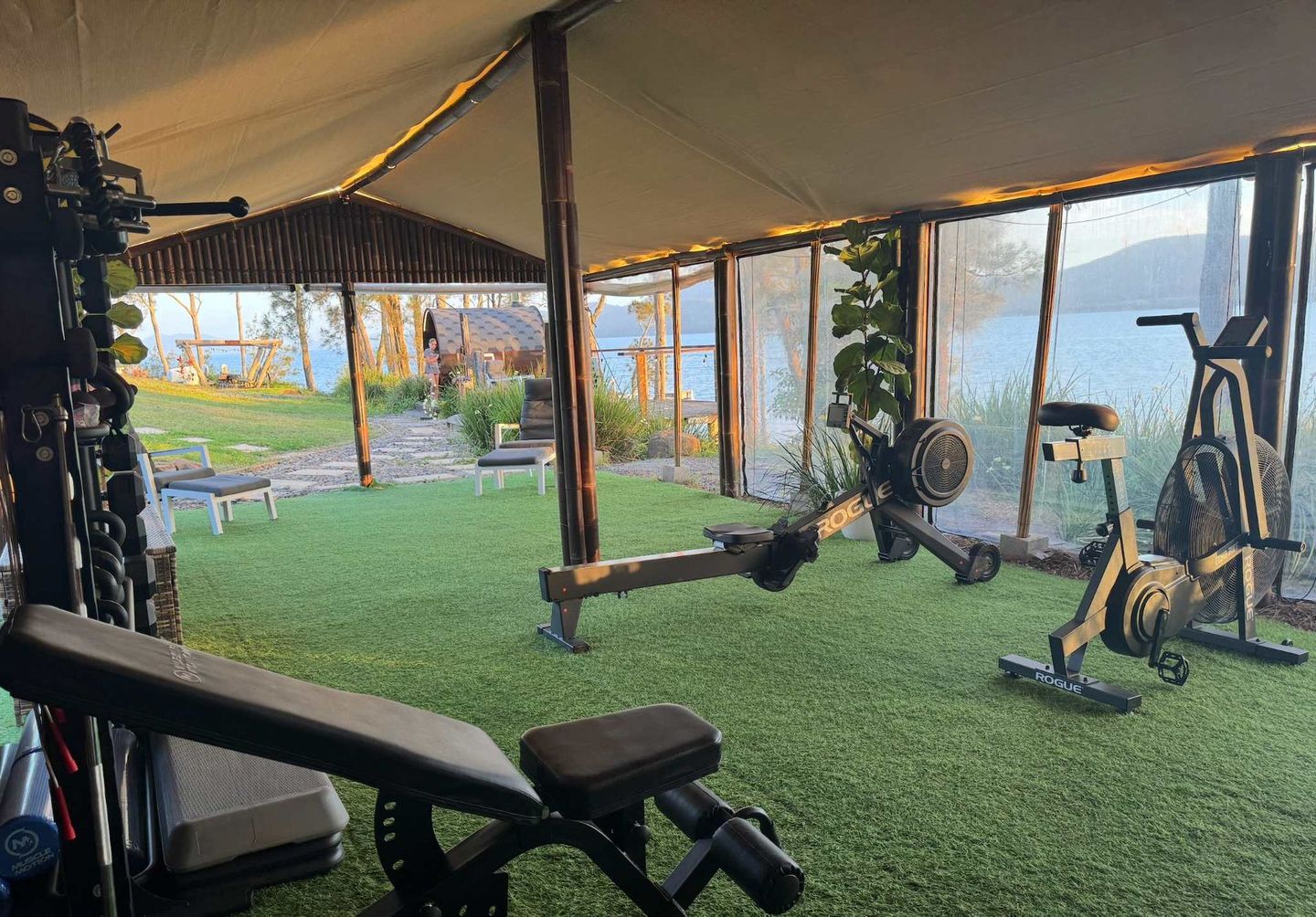 The Wellness Lodge, Open air lakeside gymnasium

