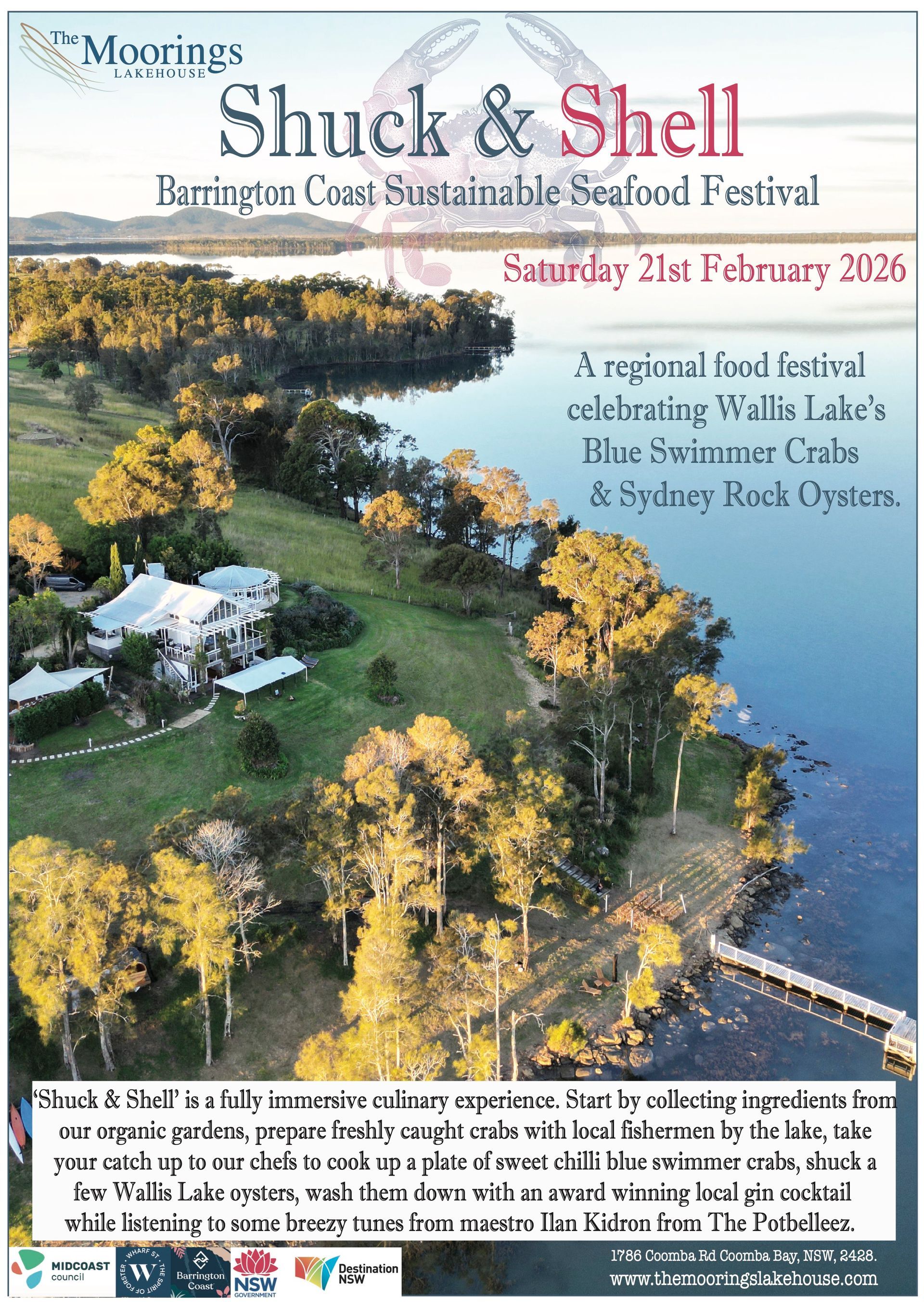 A poster for a festival called shuck & shell