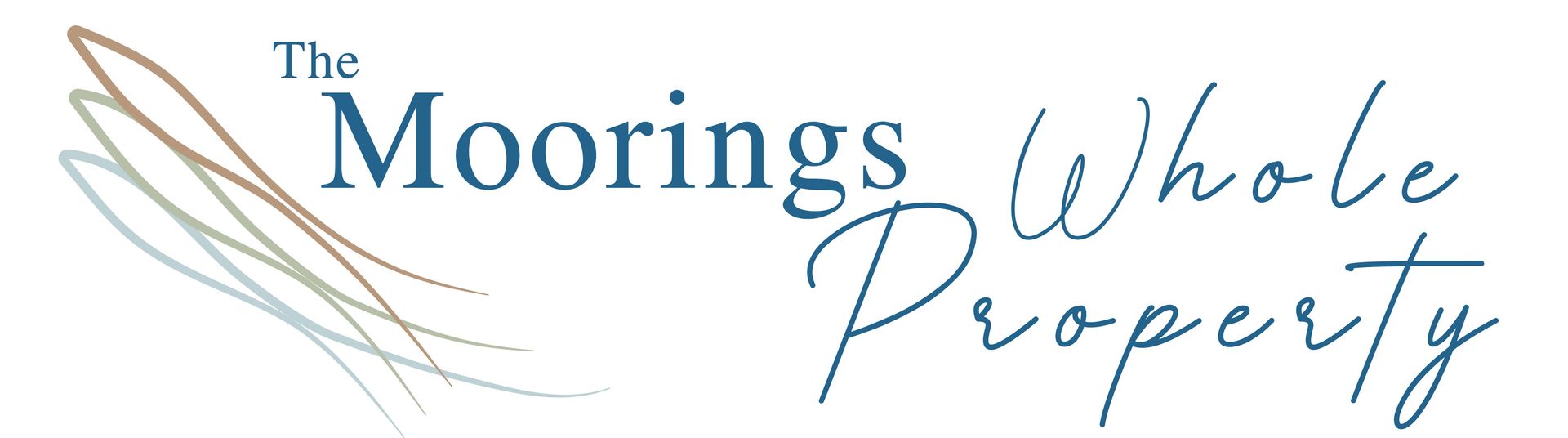 The logo for the moorings whole property is a drawing of a needle and thread.