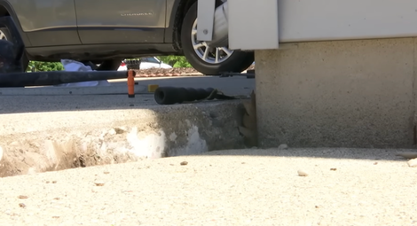 Sunken driveway in fort worth tx