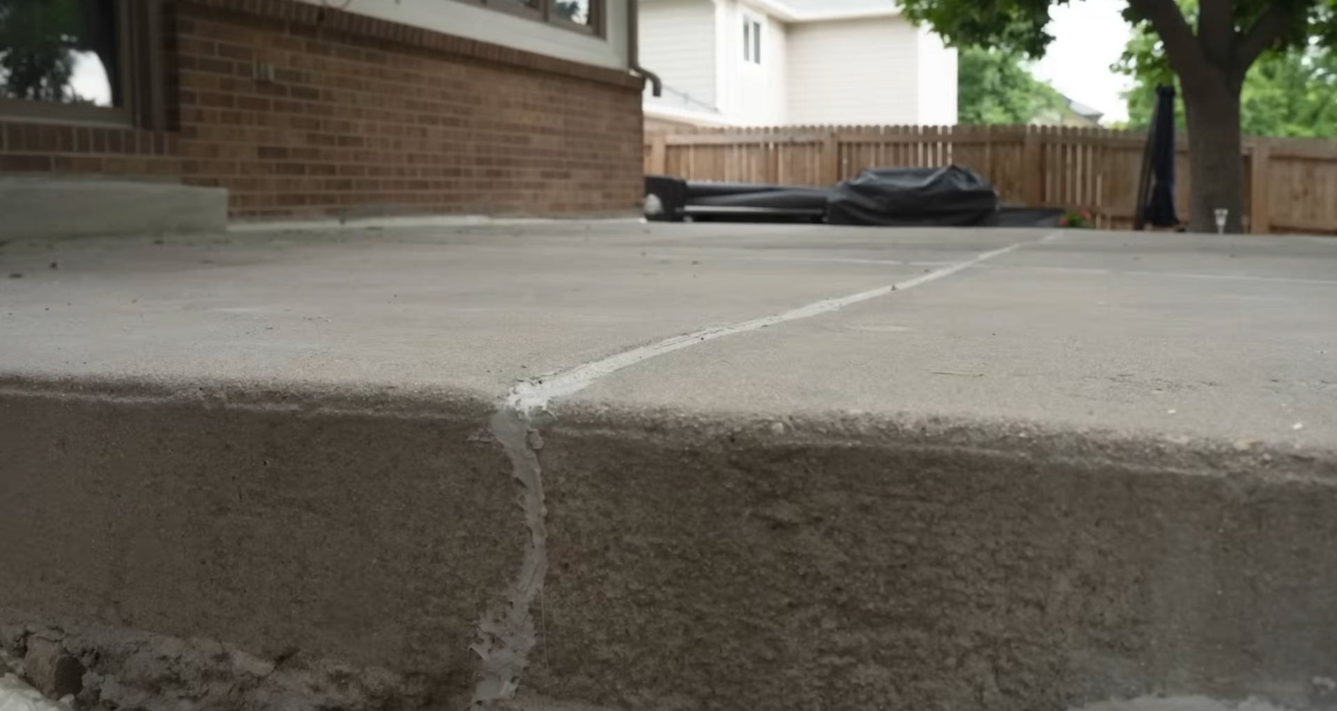 After Image of a nicely leveled concrete patio in Fort Worth TX