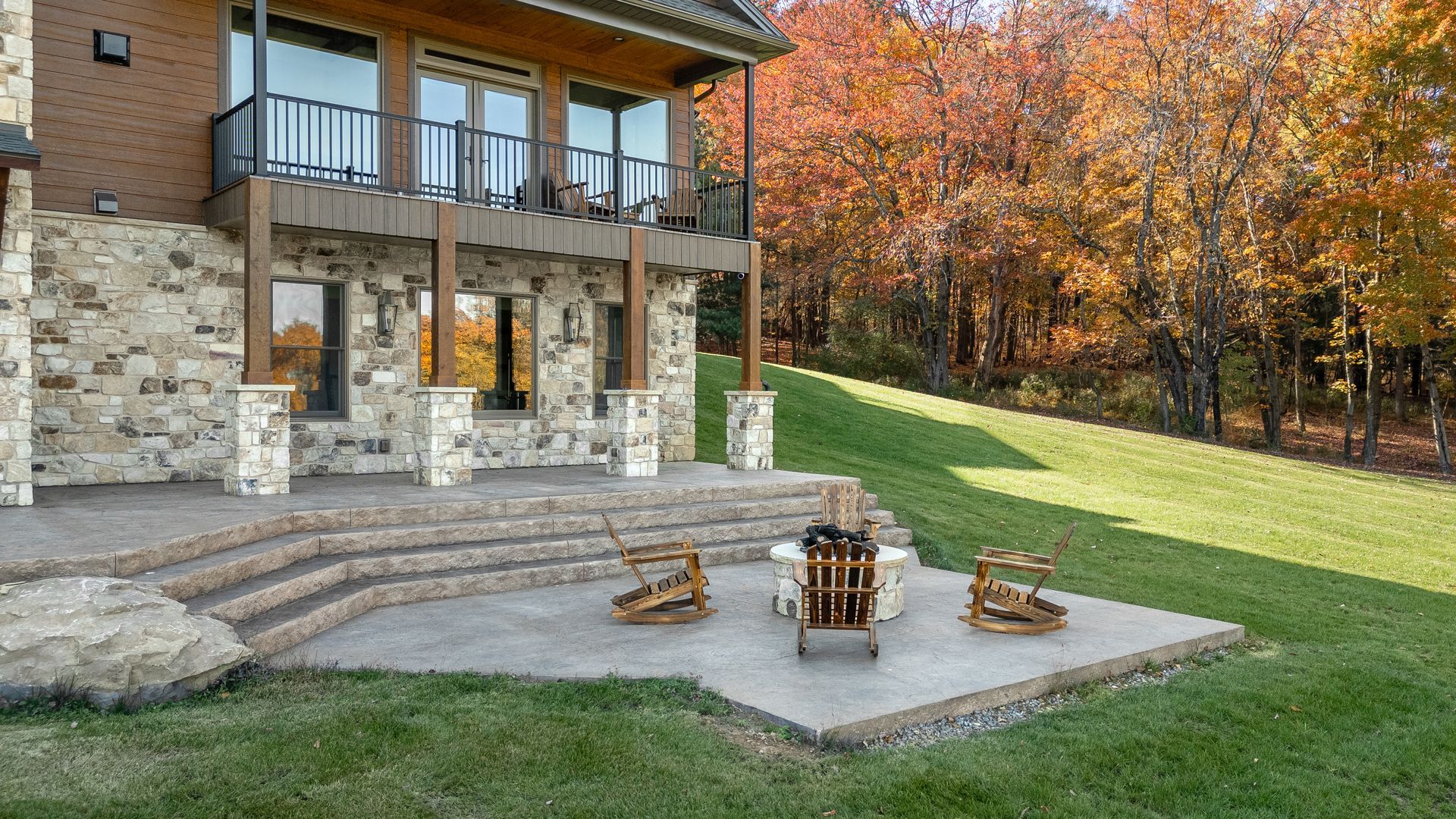 Custom home in State College. Centre County custom home with outdoor living space