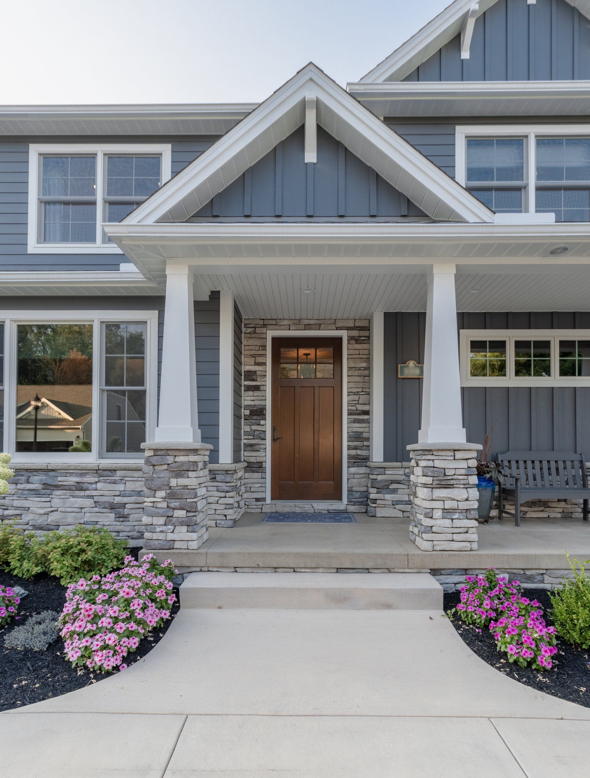 Front of house up close - Best Modern home builders State College, PA