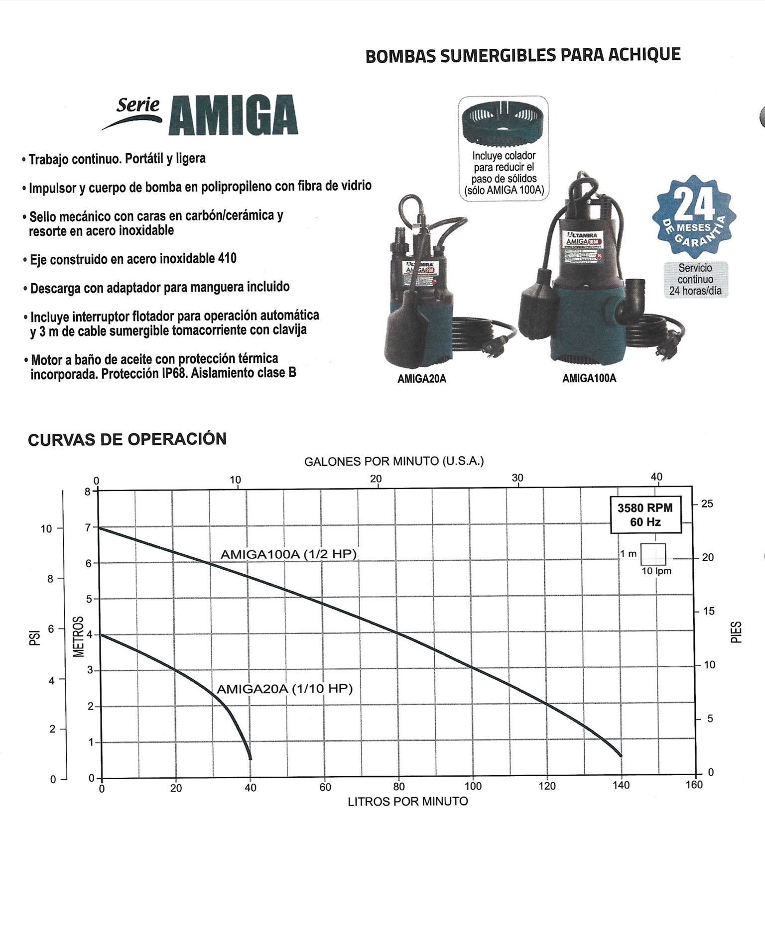 BOMBA SUMERGIBLE PARA ACHIQUE