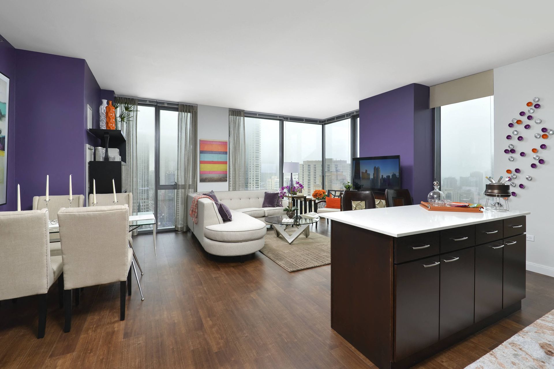 Living Room Chicago Apartment 60610