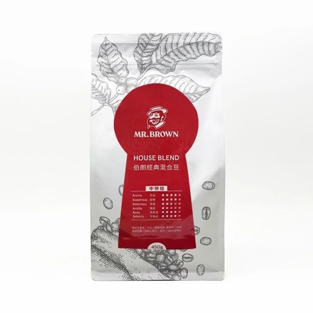 伯朗【MR.BROWN 】經典混合咖啡豆 450g (House Blend)