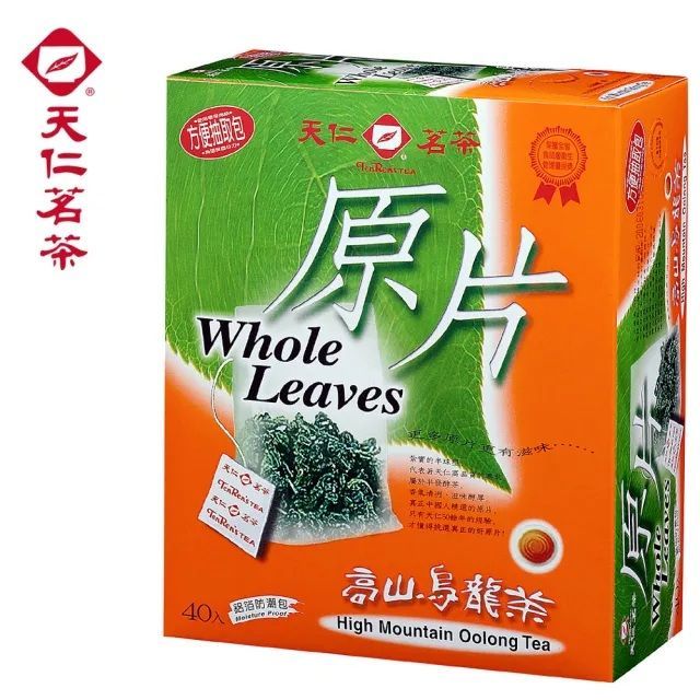 天仁【天仁茗茶】高山烏龍茶原片袋茶(茶包40入)