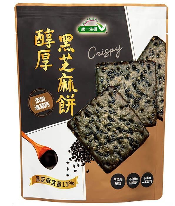 統一生機【醇厚黑芝麻餅】蘇打餅(108公克/袋)   12包/箱