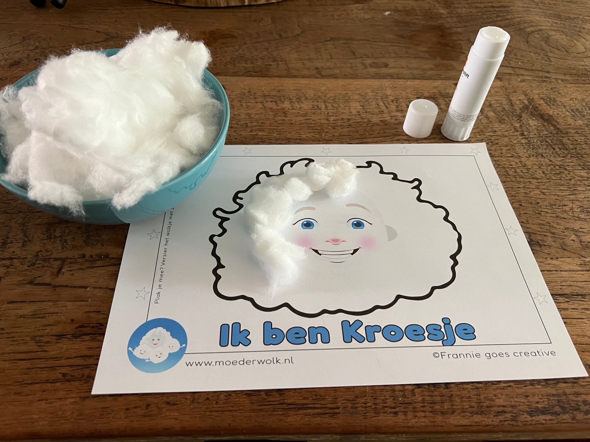 Kroesje knutselplaat