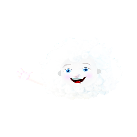 Kroesje het wolkje uit de Moeder Wolk tekenfilm