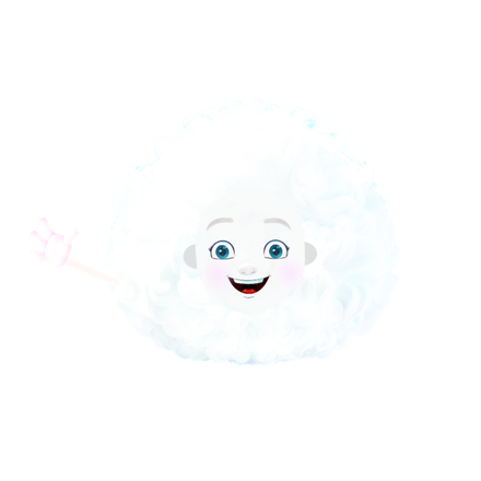 Witje het wolkje uit de Moeder Wolk tekenfilm