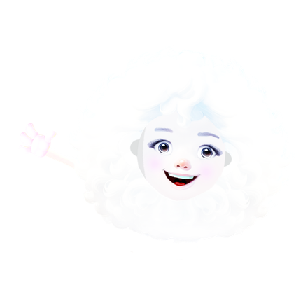 Wolletje het wolkje uit de Moeder Wolk tekenfilm