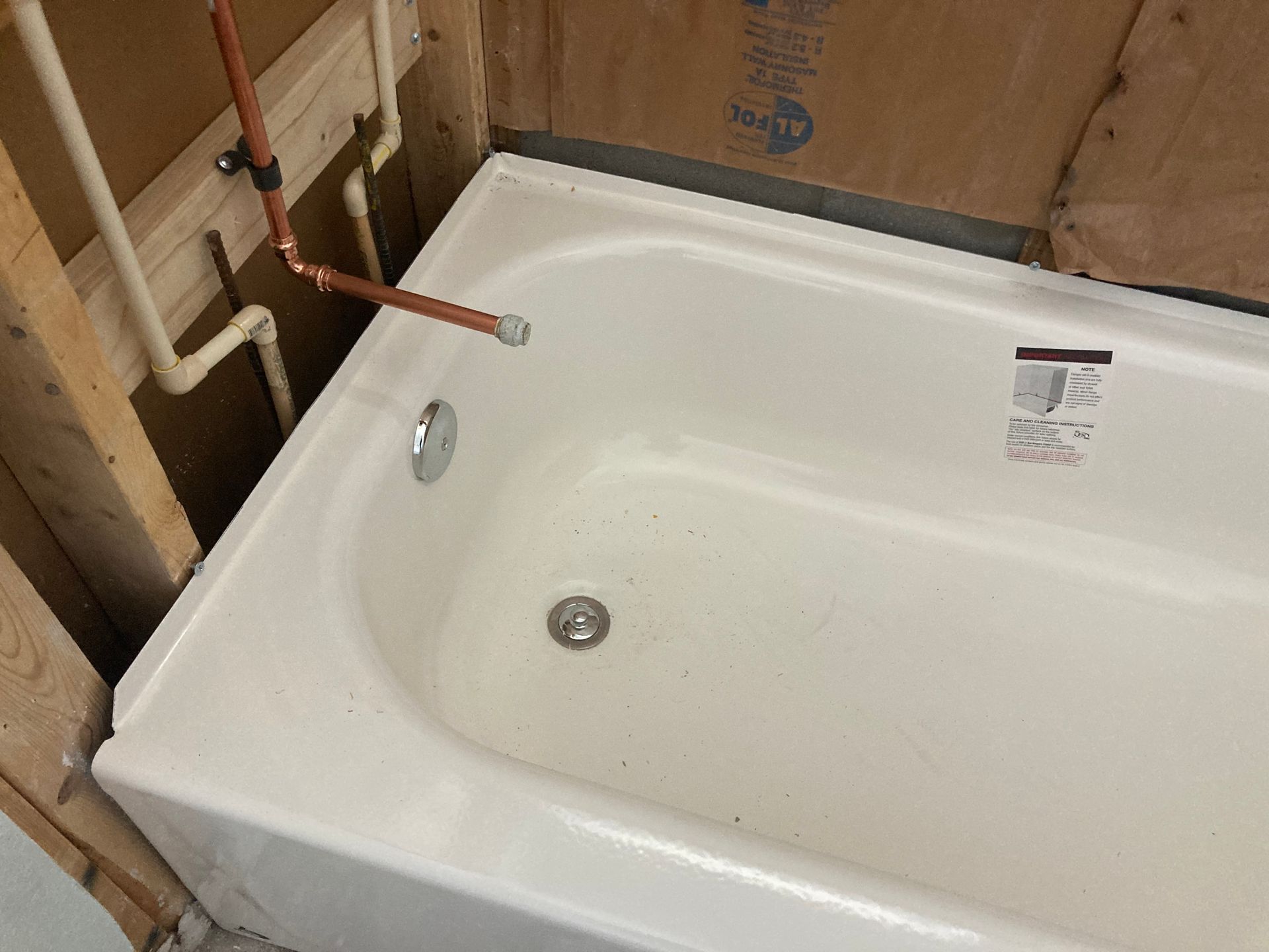 New Tub with Valve - Safety Harbor, FL - Graywater Plumbing LLC