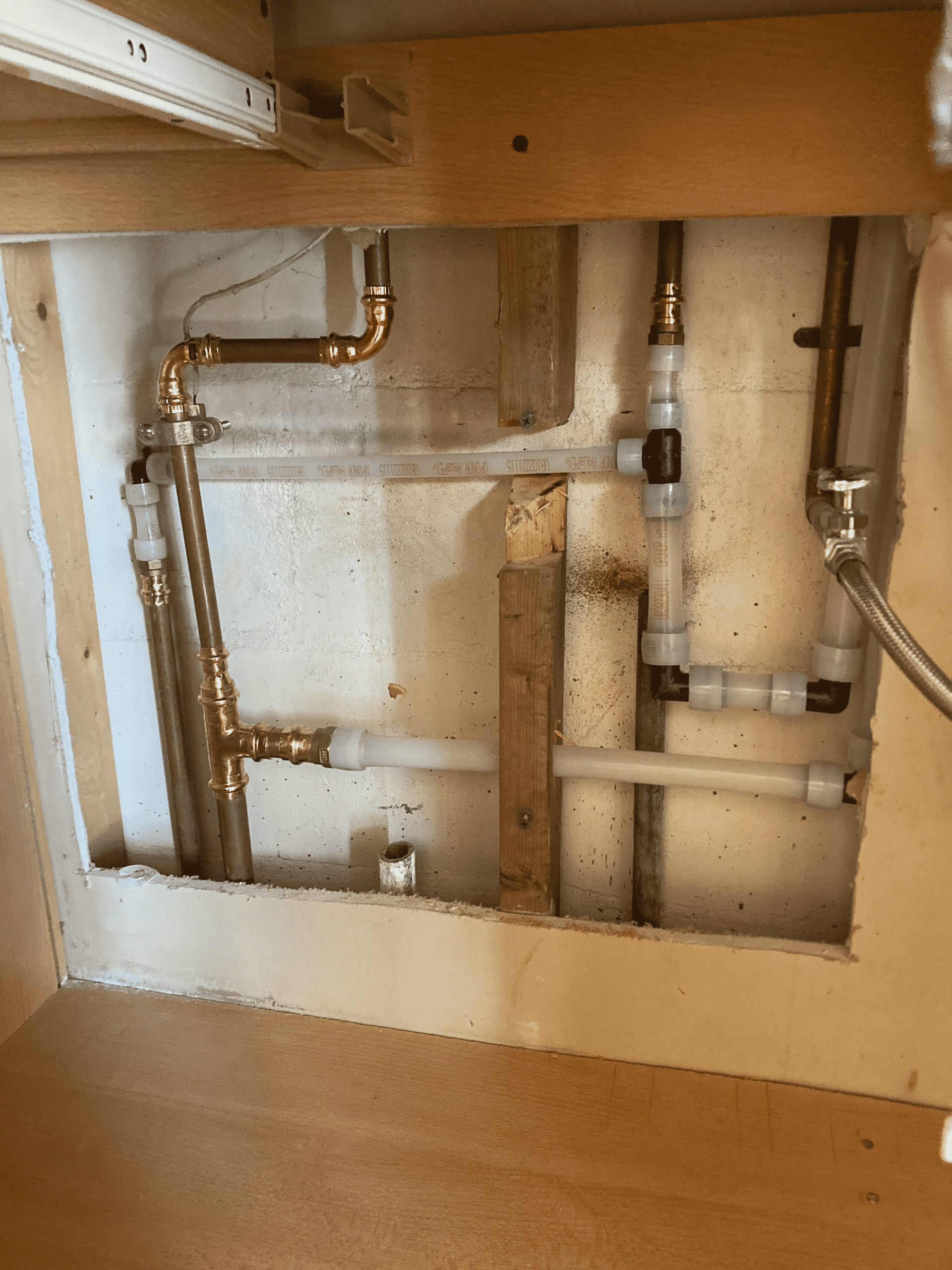 Sprague Repipe Interior Under Cabinet - Safety Harbor, FL - Graywater Plumbing LLC