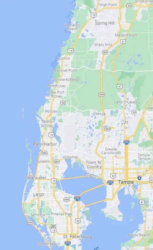 Map - Safety Harbor, FL - Graywater Plumbing LLC