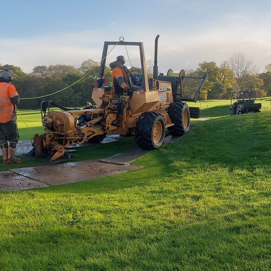 mole plough in action
