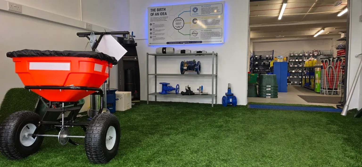 Inside UK Flow Centre’s physical shop and trade counter in Sundridge, Sevenoaks