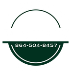 Green and white logo with a phone number: 864-504-8457.