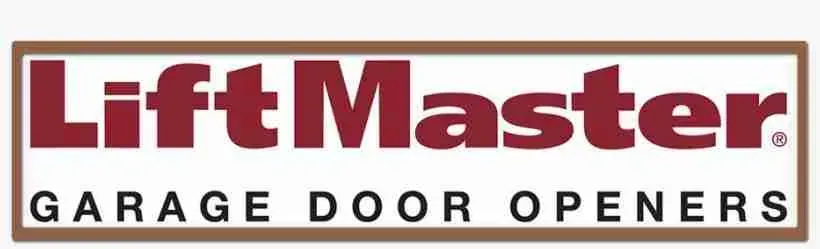 LiftMaster garage door openers logo in red and black on a white background