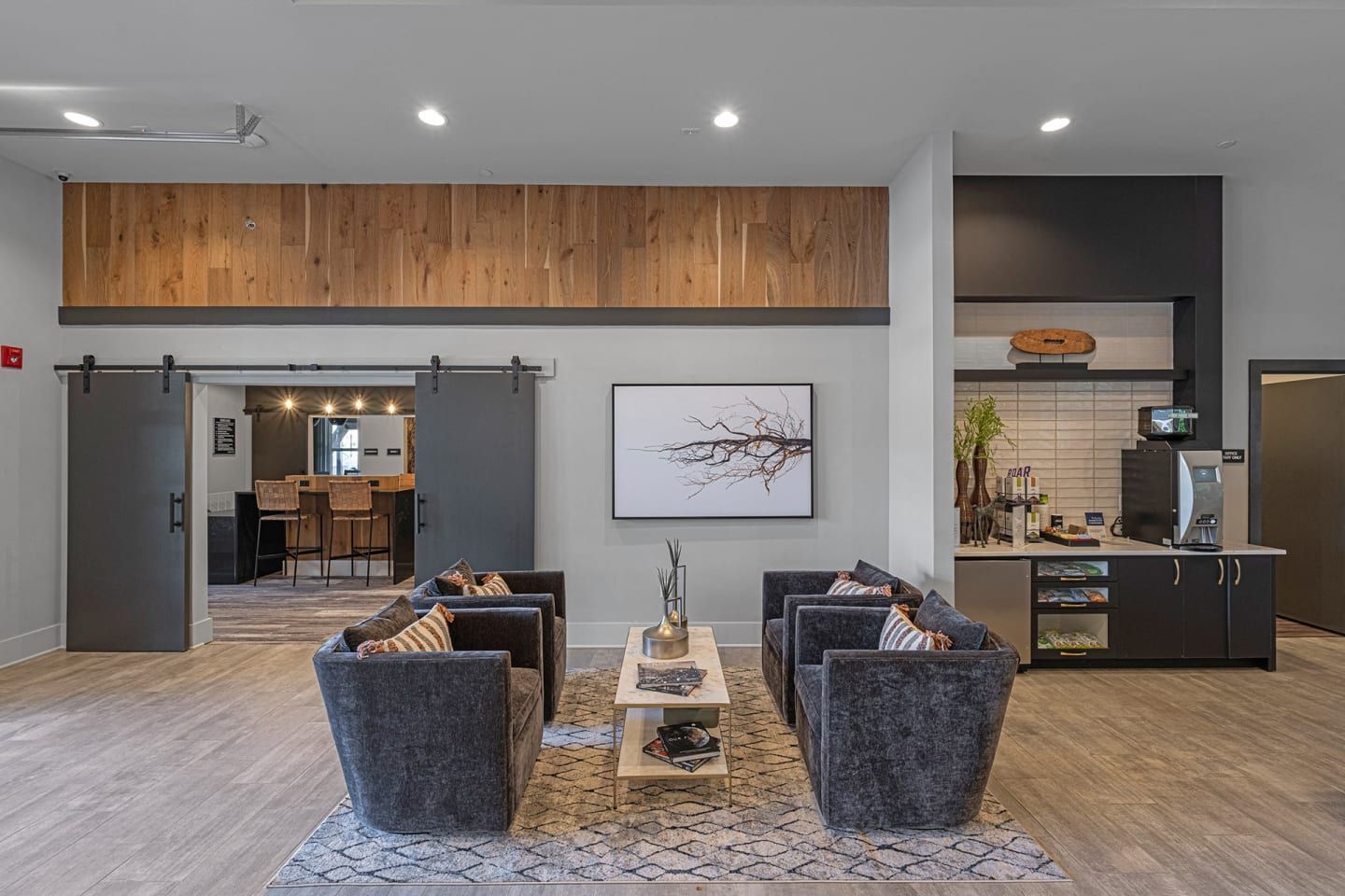 Populus Westside Apartments clubroom and social space - Atlanta, GA