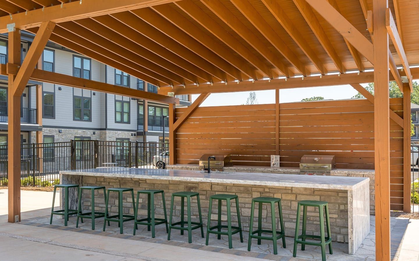 Populus Westside Apartments indoor-outdoor bar area - Atlanta, GA