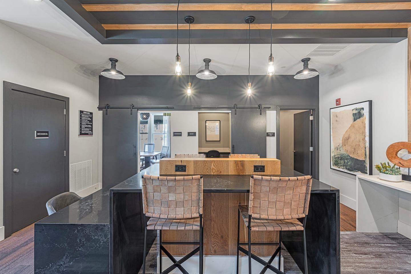 Populus Westside Apartments coworking work area - Atlanta, GA