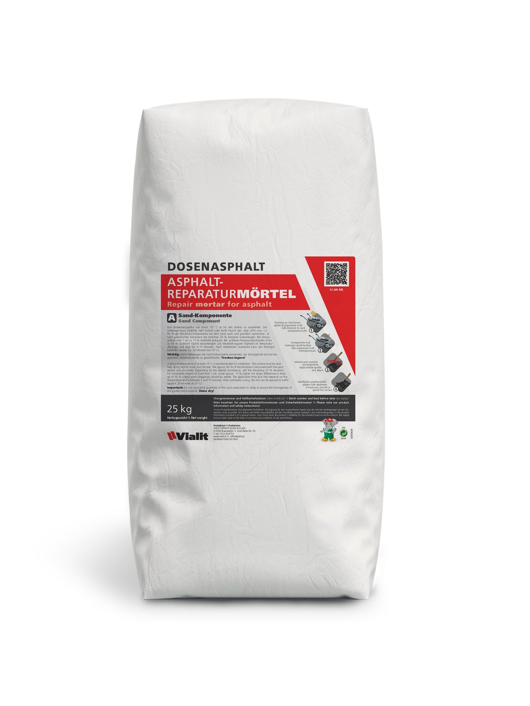 Dosenasphalt Reparaturmörtel Sandkomponente