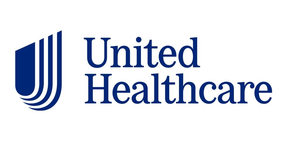 UnitedHealthcare logo with blue shield icon and blue text on white background