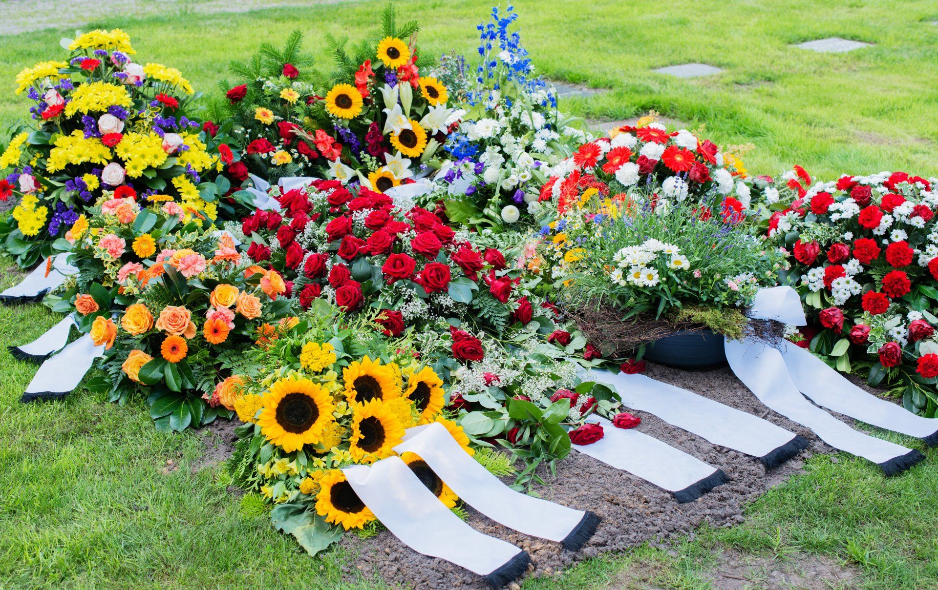 Flowers after a funeral