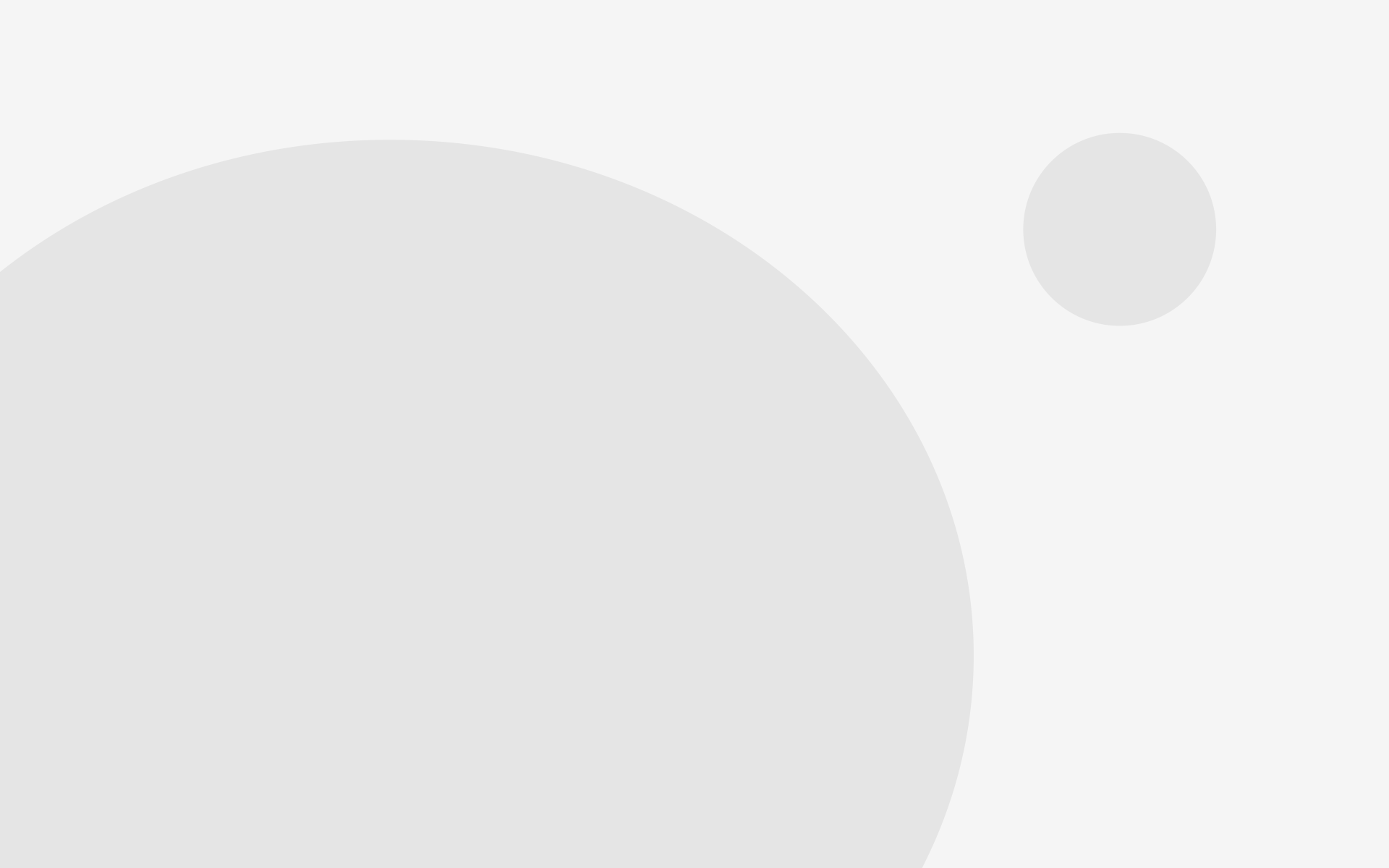 Light gray abstract background with two pale circles, one large on the left and one small near the top right