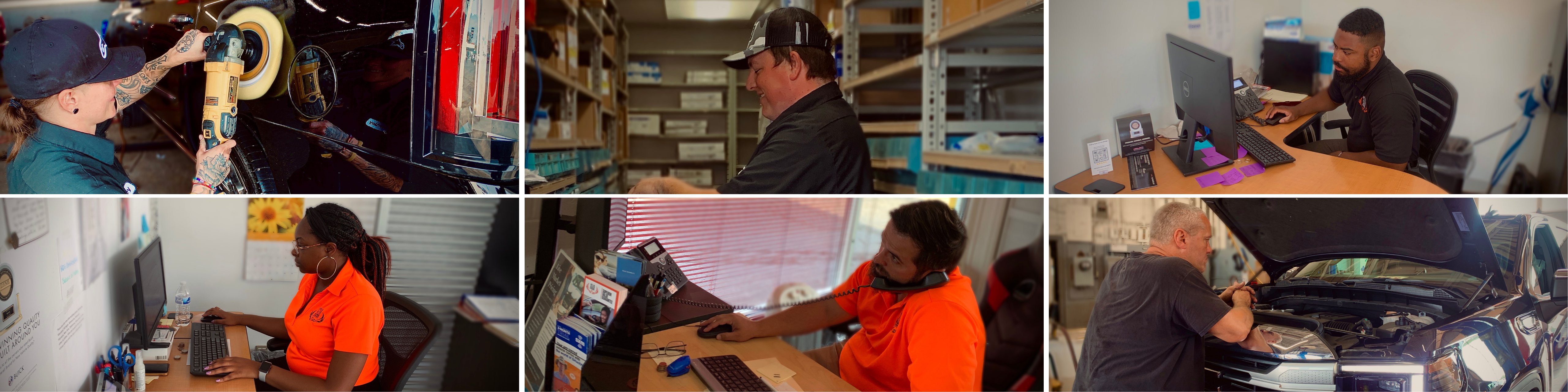 the grille of a black car