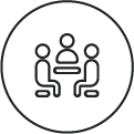 Ícono de coworking