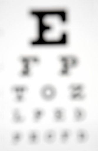 A blurry image of the letter e on a white background