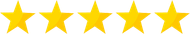 A row of yellow stars on a white background.