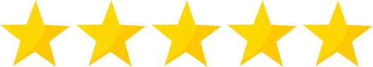 A row of yellow stars on a white background.