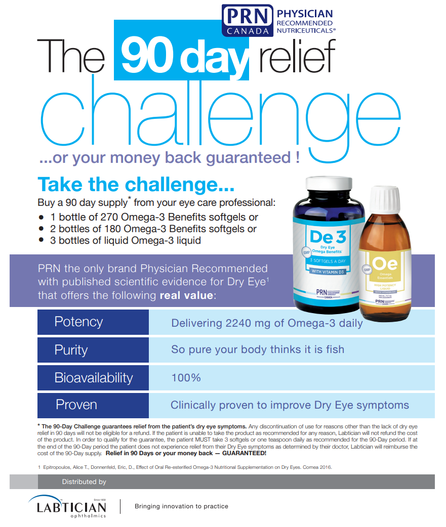 An advertisement for a 90 day relief challenge