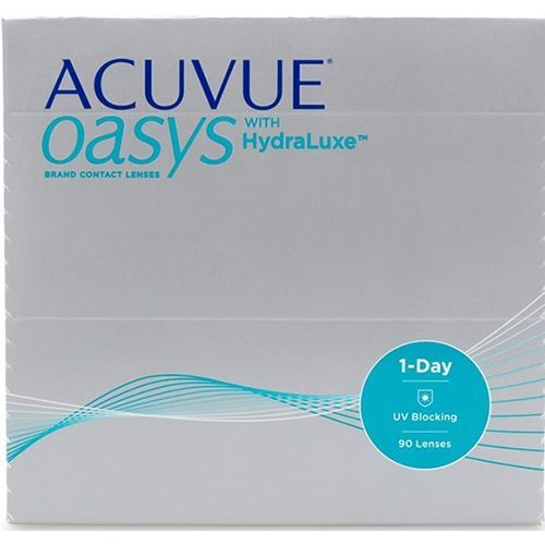 Acuvue oasys with hydraluxe 1 day contact lenses 90 lenses