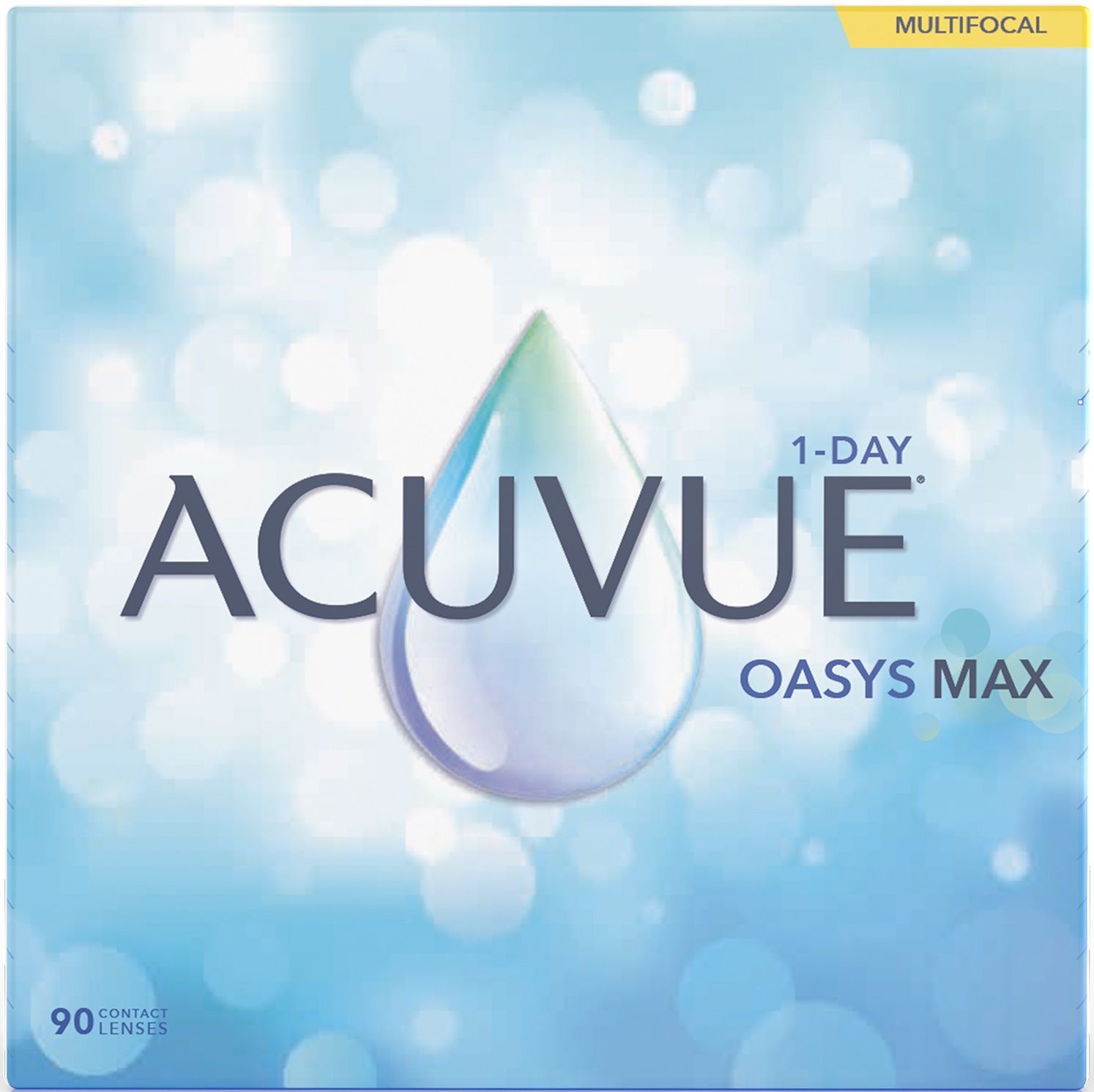 A box of acuvue oasys max contact lenses