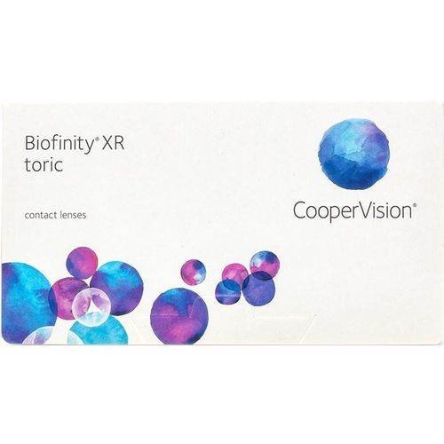 A box of biofinity xr contact lenses by coopervision.