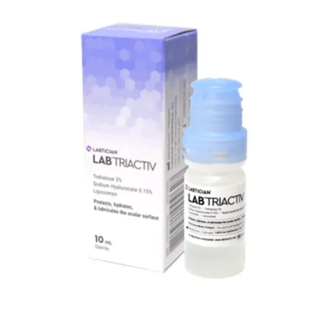 A bottle of lab triactiv next to a box