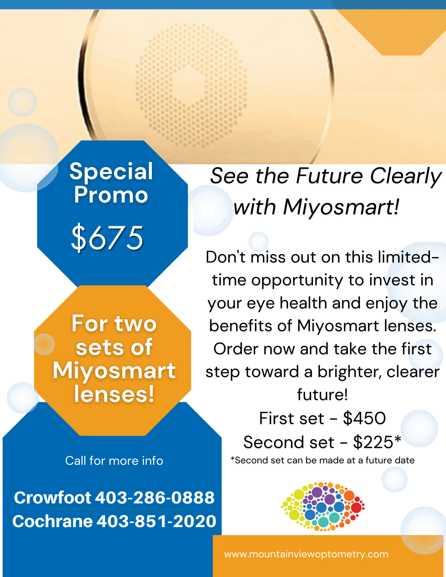 A special promo for two sets of miyosmart lenses
