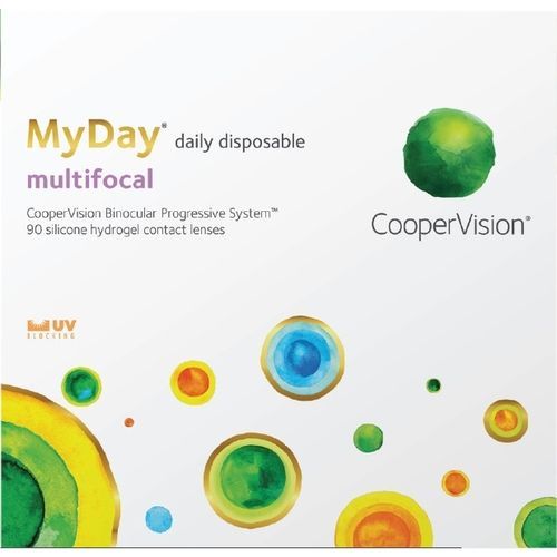 A box of myday multifocal lenses by coopervision.