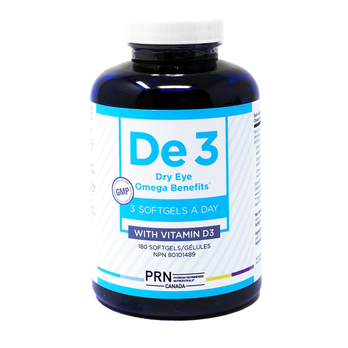 A bottle of de 3 dry eye omega benefits