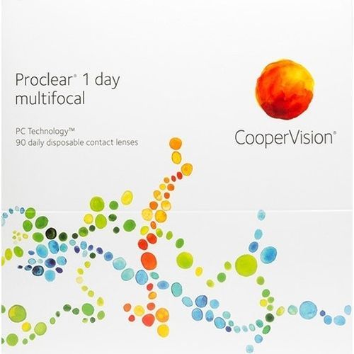 A box of proclear 1 day multifocal lenses by coopervision.