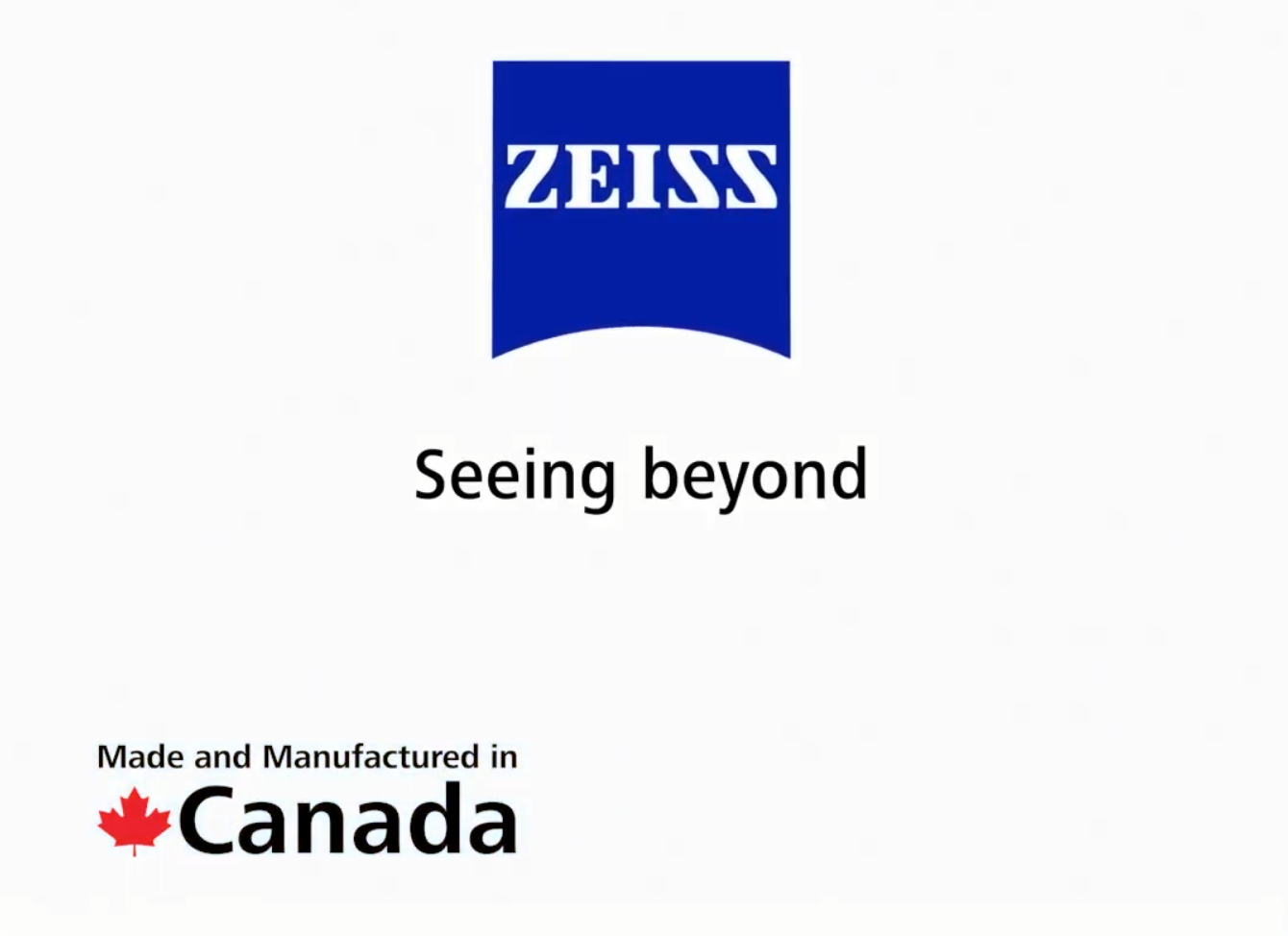 The zeiss logo is made and manufactured in canada.