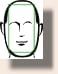 A drawing of a man 's face with headphones on.