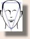A black and white drawing of a man 's face with headphones on.