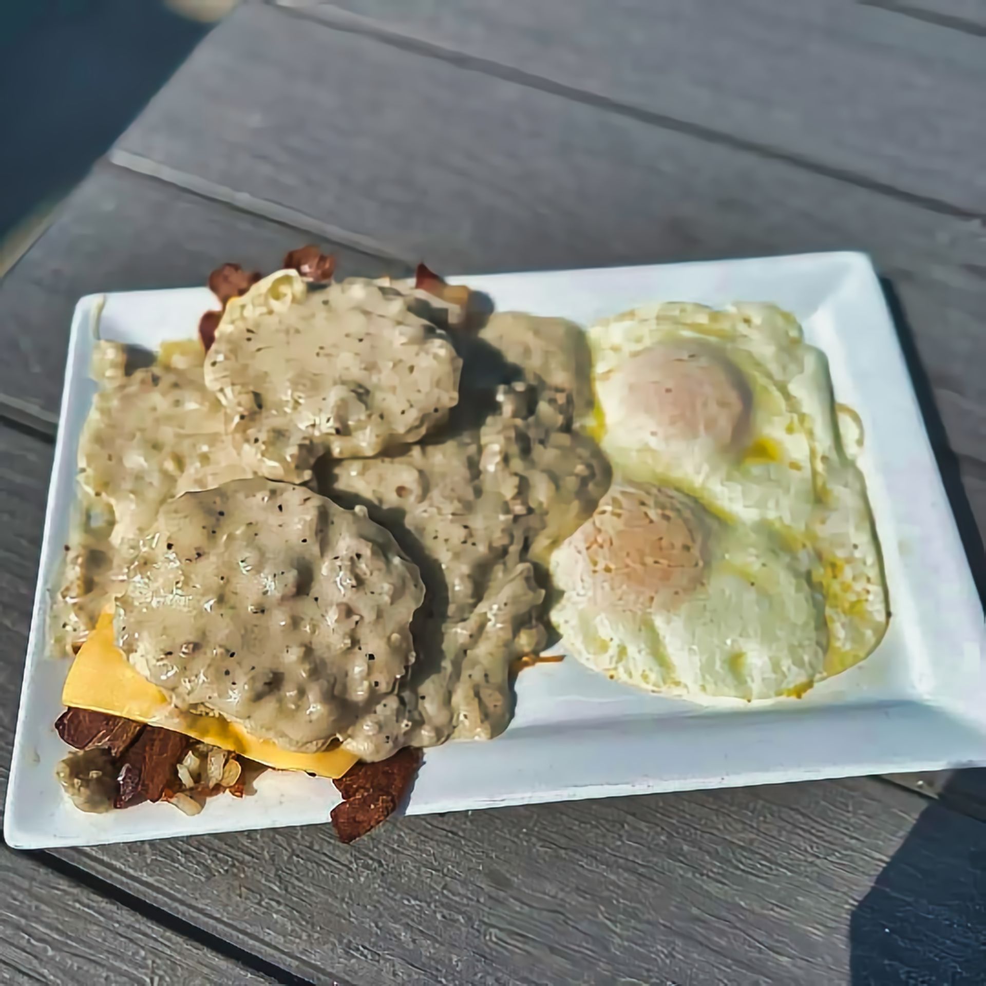 Biscuits and gravy at Ralph's Ace of Hearts