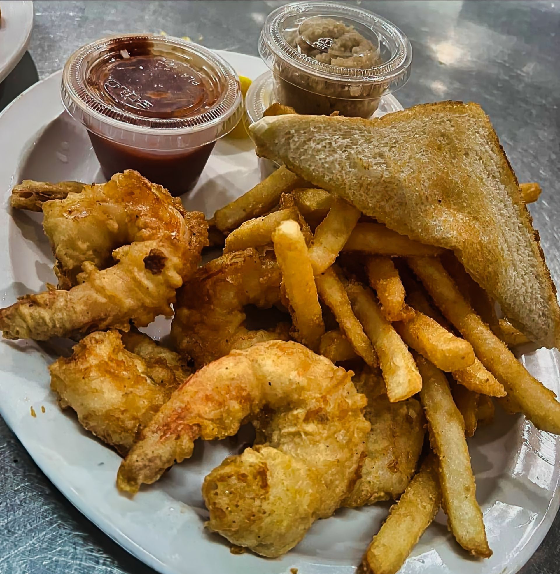 Fried shrimp at Ralph's Ace of Hearts